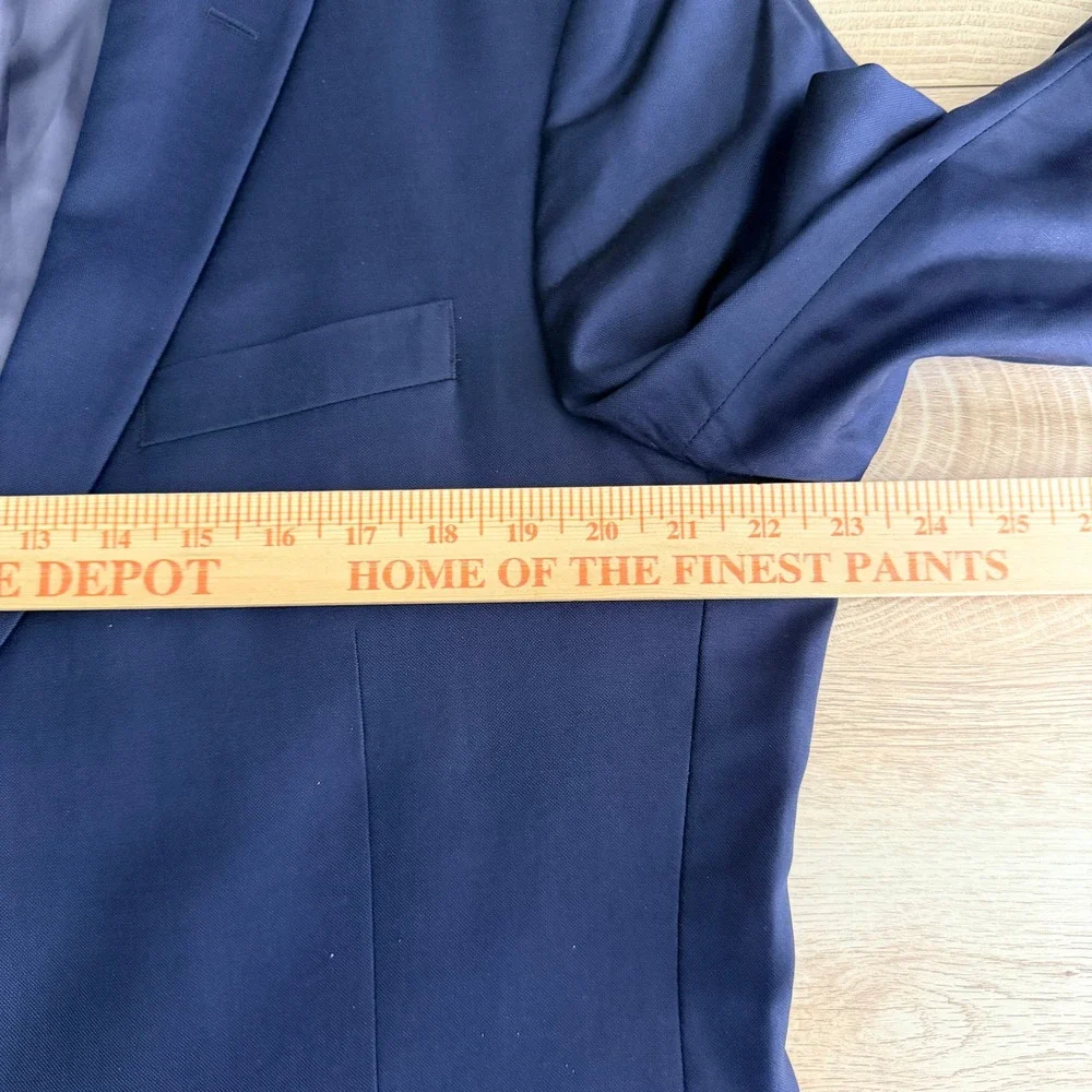 Brooks Brothers 346 Regent Fit Blazer Mens 44L Navy Blue Wool Gold Crest Button